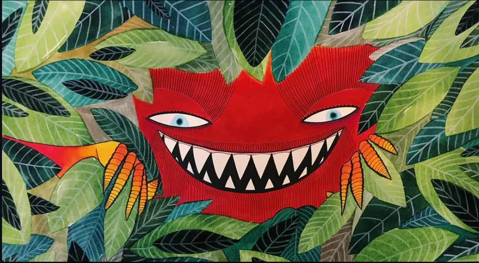 Grin in the Leaves